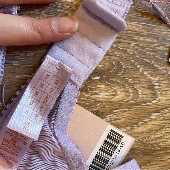 Savage X Fenty 34A Flocked logo unlined bra purple - Picture 3 of 3